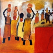 bernardin bationo: la rejouissance, 80x100cm