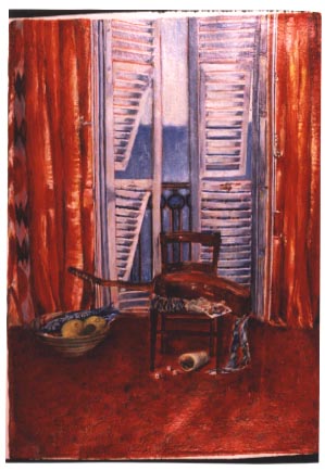 'Atempause', 2003, Tempera, Aquarell, 90 x 68 cm