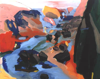 'Bretonische Gezeiten VII', Acryl nauf Leinwand 2000, 80 x 100 cm