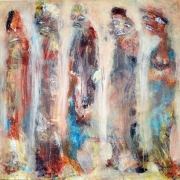 hyacinthe ouattara: emotions et ourments de corps, 90x90cm