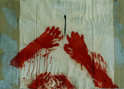 ohne Titel, verschiedene Materialien, 95 x 66 cm