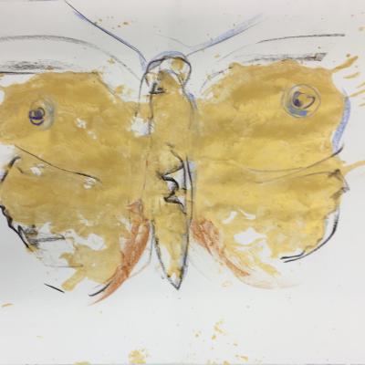 `Erwachen`, 100 x 70 cm, Acryl auf Papier