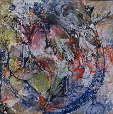 Mischtechnik, 1x1m, Versuchung