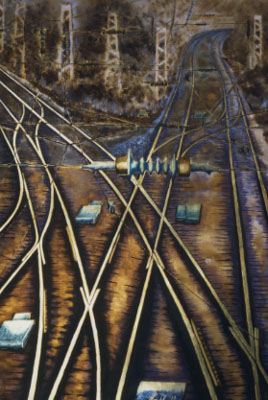 'Fernweh', Öl auf Metallkarton, 50 x 70 cm