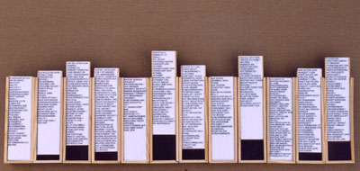 Nichts ist... Objektkästen (Holz) 2006, 61 x 20 cm