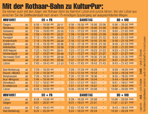 Fahrplan Zge