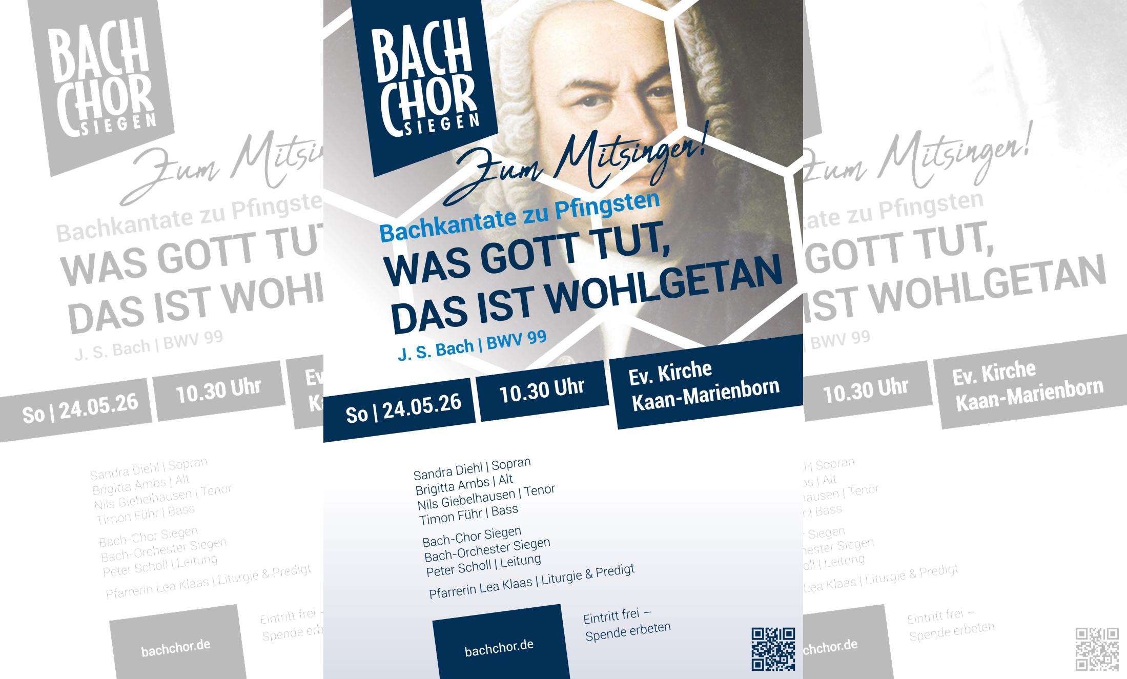 Am Pfingstsonntag ist der Bach-Chor zu Gast in der Ev. Kirche Kaan-Marienborn