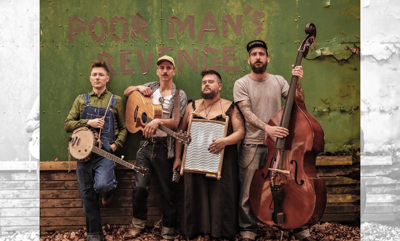 Poor Man’s Revenge sind mit Banjo, Gitarre, Kontrabass und Waschbrett live im Q © Poor Man's Revenge